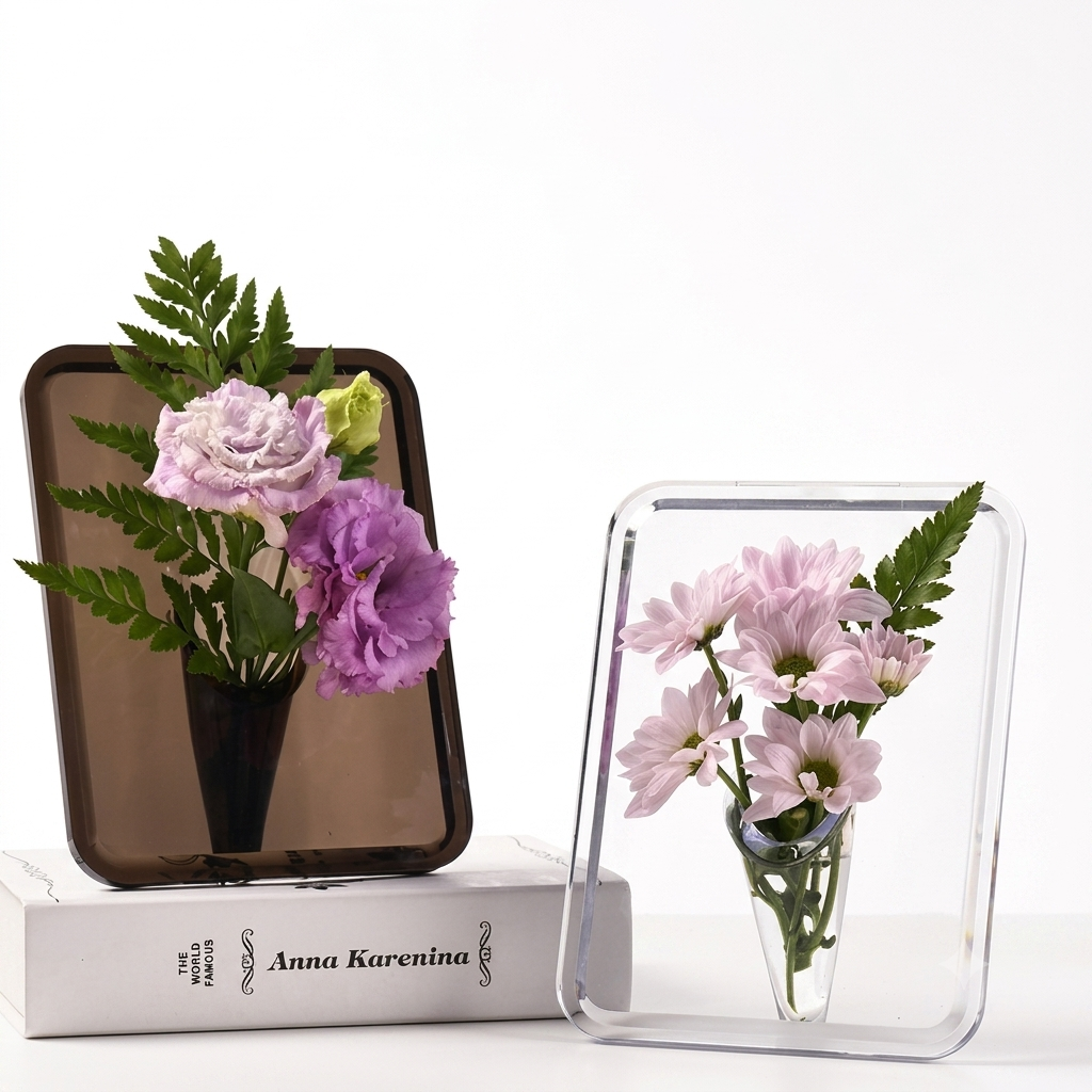 💐【Kup 1, otrzymaj 1 gratis】Wysokiej jakości wazon z ramką na zdjęcia na biurko
