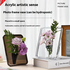 💐【Kup 1, otrzymaj 1 gratis】Wysokiej jakości wazon z ramką na zdjęcia na biurko